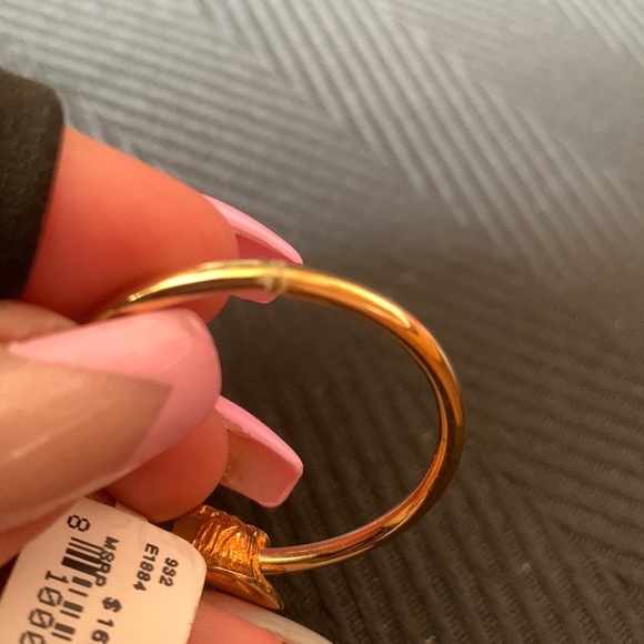 Italian 18kt Yellow Gold Over Sterling Silver Lion Head Doorknocker Earrings - Picture 10 of 11